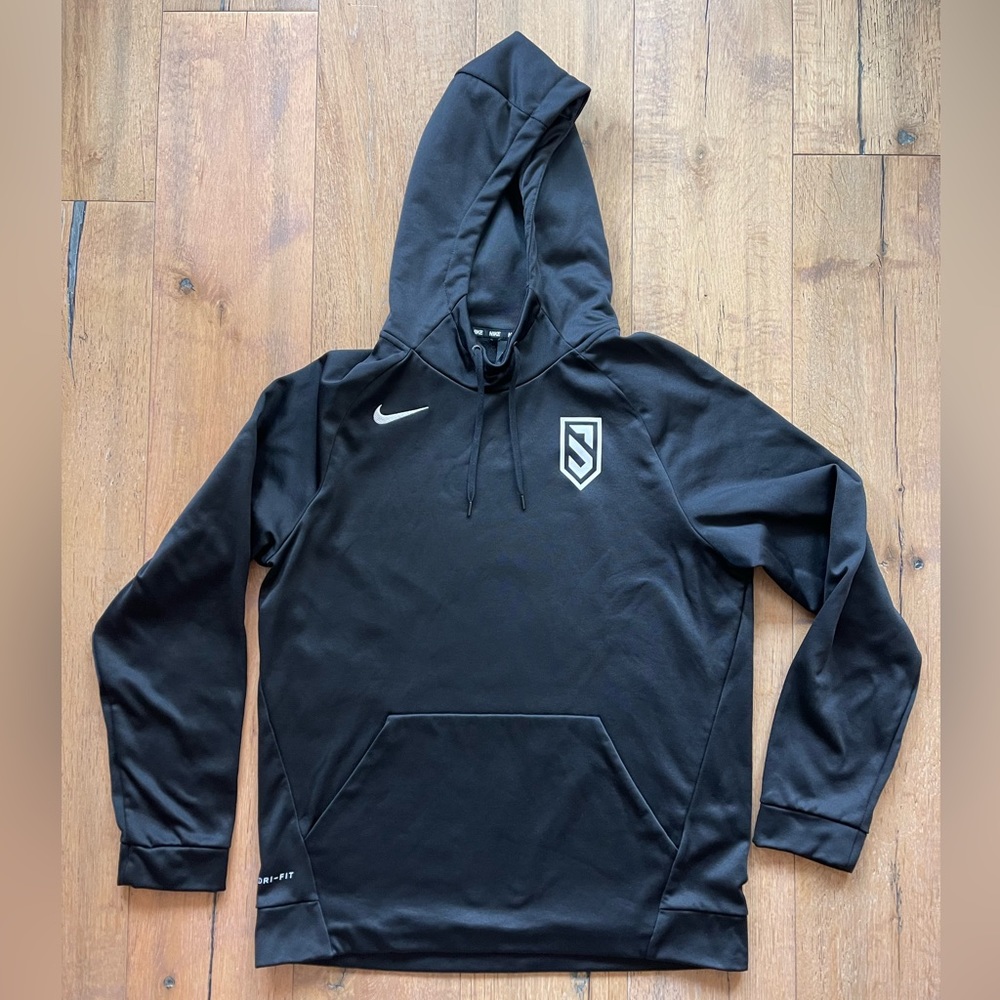 Nike Black Dri-fit Long Sleeved Pullover Hoodie Sweatshirt Men’s L